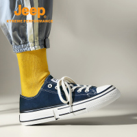 jeep吉普男鞋秋季薄款软底低帮帆布鞋男透气韩版百搭情侣平底板鞋