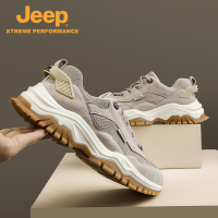 jeep秋季男鞋透气老爹鞋男新款厚底增高耐磨百搭旅游运动休闲鞋男