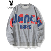 花花公子2022春季潮牌打底衫港风圆领卫衣宽松外套帅男士长袖T恤