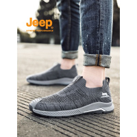 jeep男鞋2022新款懒人一脚蹬运动休闲鞋软底防滑透气中老年爸爸鞋