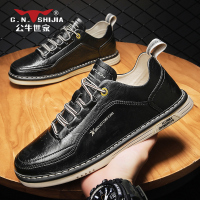 公牛世家男鞋春季2022新款软底鞋子英伦百搭韩版潮男士休闲小皮鞋