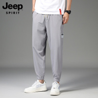 JEEP休闲裤男2022新款春夏薄款宽松直筒男士长裤潮流百搭束脚男裤