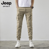 JEEP迷彩工装裤男2022春夏季休闲直筒男士长裤潮流帅气男装裤子男