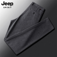 JEEP男士休闲裤2021年秋冬新款高档商务修身西裤子时尚百搭长裤男