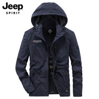 JEEP男士夹克早春外套2022新款男装潮牌休闲潮流春季立领带帽外衣