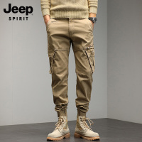 JEEP工装裤男2022新款春秋帅气休闲直筒男士宽松潮流机能风长裤男