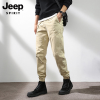 JEEP休闲工装裤男2022新款男士伞兵裤锥形裤潮流帅气修身长裤男潮