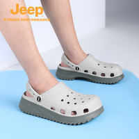 jeep洞洞鞋男夏季外穿踩屎感防滑运动凉鞋男款新款两用厚底沙滩鞋