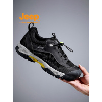 jeep户外登山鞋男夏季透气防滑男网面运动鞋镂空钓鱼溯溪涉水鞋子