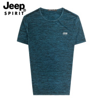 JEEP吉普新款夏季圆领冰丝T恤男士休闲短袖体恤衫简约透气半袖潮t