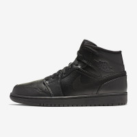 美国直邮 AIR Jordan 1 MID AJ1黑白熊猫男女篮球鞋 中帮男板鞋554724-113