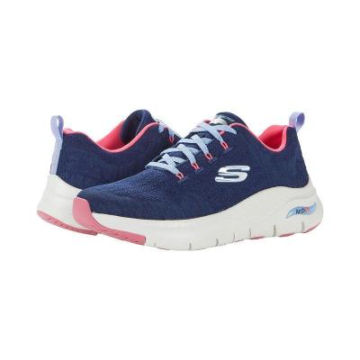 斯凯奇Skechers 正品女鞋 22年新款Arch Fit Comfy Wave 缓震透气舒适 运动跑步鞋女