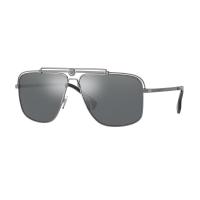 范思哲Versace太阳镜 奢侈品灰色全框飞行员式 夏季防紫外线 太阳镜墨镜女VE2242