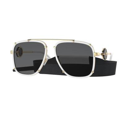 范思哲Versace太阳镜 奢侈品黑色全框 夏季防紫外线 经典款时尚休闲太阳镜墨镜男VE2233