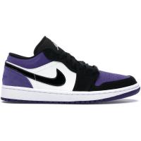 [限量]耐克 AJ 男鞋 Jordan 1 Low Court Purple防滑缓震抗冲击 运动休闲低帮篮球鞋男