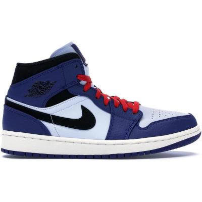 [限量]耐克 AJ1男鞋Jordan 1 Mid Deep Royal缓震透气缓震 运动实战篮球鞋男852542-400