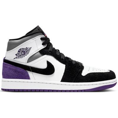 [限量]耐克 AJ1男鞋Jordan 1 Mid SE Purple 缓震透气缓震 运动实战篮球鞋男