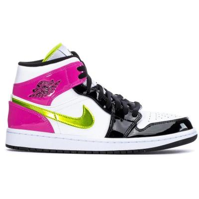 [限量]耐克 AJ1男鞋Jordan 1 Mid White 缓震透气缓震 运动实战篮球鞋男CZ9834-100