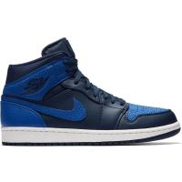 [限量]耐克 AJ1男鞋Jordan 1 Mid Obsidian缓震透气舒适 运动实战篮球鞋男554724-412