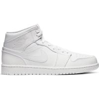 [限量]耐克 AJ1男鞋Jordan 1 Mid Triple 缓震透气舒适运动实战篮球鞋男正品554724-126