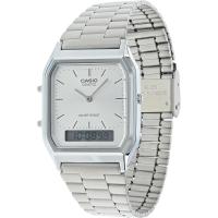 卡西欧(CASIO) 时尚百搭 商务经典 树脂玻璃复古女士手表小方表 AQ230A-7AVT