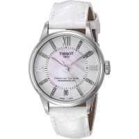 天梭(TISSOT) 女士Chemin Des Tourelles 皮革32毫米自动机械手表T0992071611600