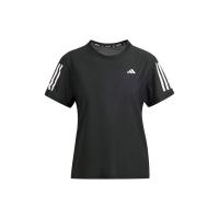 阿迪达斯adidas Own The Run T-Shirt 反光条纹圆领短袖T恤女款黑色7759714