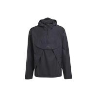 adidas City Escape Windbreaker 纯色长袖连帽夹克外套男款黑色5502787