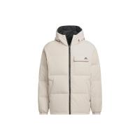 adidas Reversible Down Jacket 印花运动休闲双面穿长袖连帽羽绒服男款米色6701310