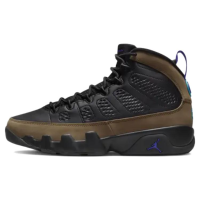 Jordan Air Jordan 9 Light Olive 高帮复古篮球鞋男款黑棕色2868223