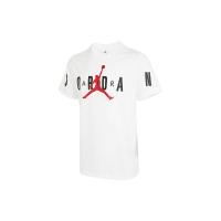 乔丹Jordan 品牌Logo字母印花透气圆领套头短袖T恤男款白色4815752
