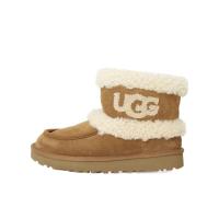 UGG 女士徽标圆头短筒靴冬季防寒保暖雪地靴 进口女靴 全球购