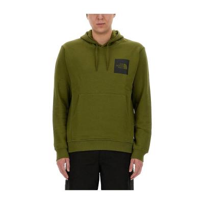 The North Face 北面 男士简约时尚徽标绿色长袖连帽卫衣 NF0A5ICX-PIB1