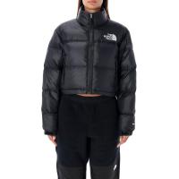 The North Face 北面 Nuptse短款羽绒服女立领拉链刺绣logo口袋弹力袖口抽绳下摆