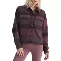 北面(The North Face)女士夹克 Valley Flannel经典复古保暖舒适透气防风休闲外套