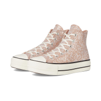 Converse 匡威 Chuck Taylor All Star 女款高帮平台闪光运动鞋 经典细节 舒适增高 时尚百搭