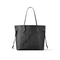 Louis Vuitton 路易威登女士精致优雅单肩包 黑色皮革托特包 M45685 经典时尚百搭