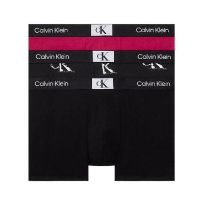 Calvin Klein 卡文克莱 CK 男士徽标内裤三件装 棉质舒适松紧腰 000NB3528E-MRS