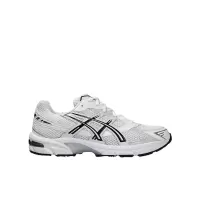 亚瑟士(ASICS)白色圆头系带徽标装饰透气跑步鞋