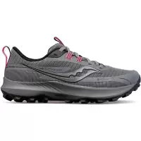 索康尼(SAUCONY)女款越野跑鞋轻量透气GORETEX防护跑步鞋灰色