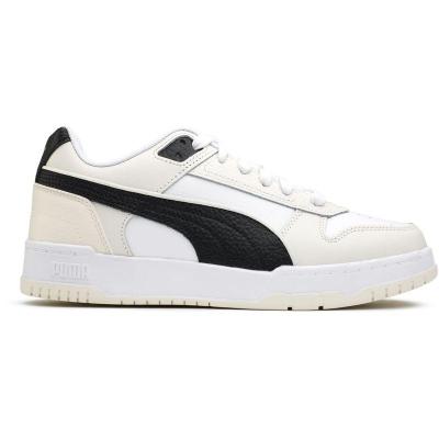 彪马(Puma)男款复古皮质 lace-up 板鞋舒适内垫防滑橡胶底休闲运