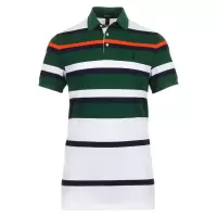 拉夫·劳伦(RALPH LAUREN)男士运动吸湿排汗块状条纹POLO衫