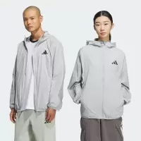 阿迪达斯(adidas)高弹力防风防晒运动夹克女款轻便透气户外休闲跑