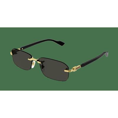 古驰(GUCCI)墨镜男款金属感金框灰 lens尼龙材质潮流百搭配镜