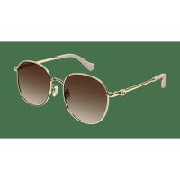 古驰(GUCCI)女士金框渐变棕尼龙材质百搭太阳镜潮牌时尚光学眼镜