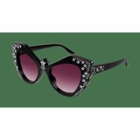 古驰(GUCCI)女士黑框红镜片尼龙材质时尚百搭太阳镜