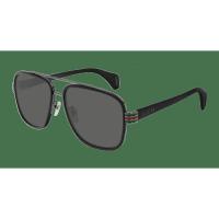 古驰(GUCCI)男款黑框灰 lens飞行员风格偏光太阳镜商务休闲潮牌潮