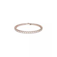 施华洛世奇(SWAROVSKI)闪耀水晶手链玫瑰金镀层swarovski晶体圆切链条女士手镯