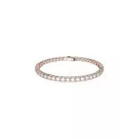 施华洛世奇(SWAROVSKI)闪耀水晶手链玫瑰金镀层swarovski晶体圆切链条女士手镯