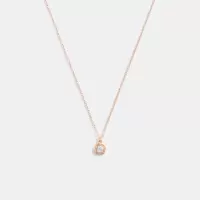 蔻驰(COACH)女士时尚可调节晶石吊坠项链精致百搭配饰日常晚宴通用